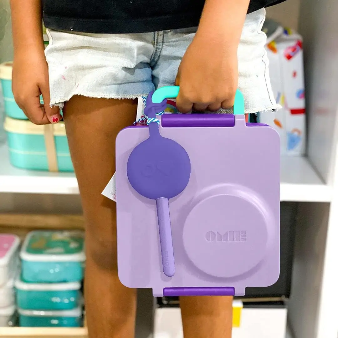 OmieBox Insulated Bento Lunch Box with Leak Proof Food Jar-3 Compartments,  Two Temperature Zones, One Size, (Purple Plum) - AliExpress