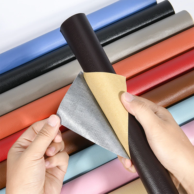 Description Picture 3 of itemNewest 20x30cm Self Adhesive PU Leather Patches Diy Stickers Faux Synthetic Stick-on Leather Fabric for Sofa Repair Patch Sticky