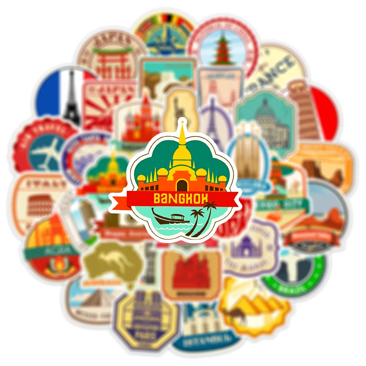 Cartoon Stickers Decorative Stickers Self Adhesive Stickers Adhesive Stickers Decorative Labels Stickers Cartoon Sticker DIY Scrapbooking Accessories 10/30/50Pcs Retro Travel DIY Waterproof Graffiti Sticker Aesthetic Decorative Luggage Laptop Cup Phone Scrapbook Kids Stickers