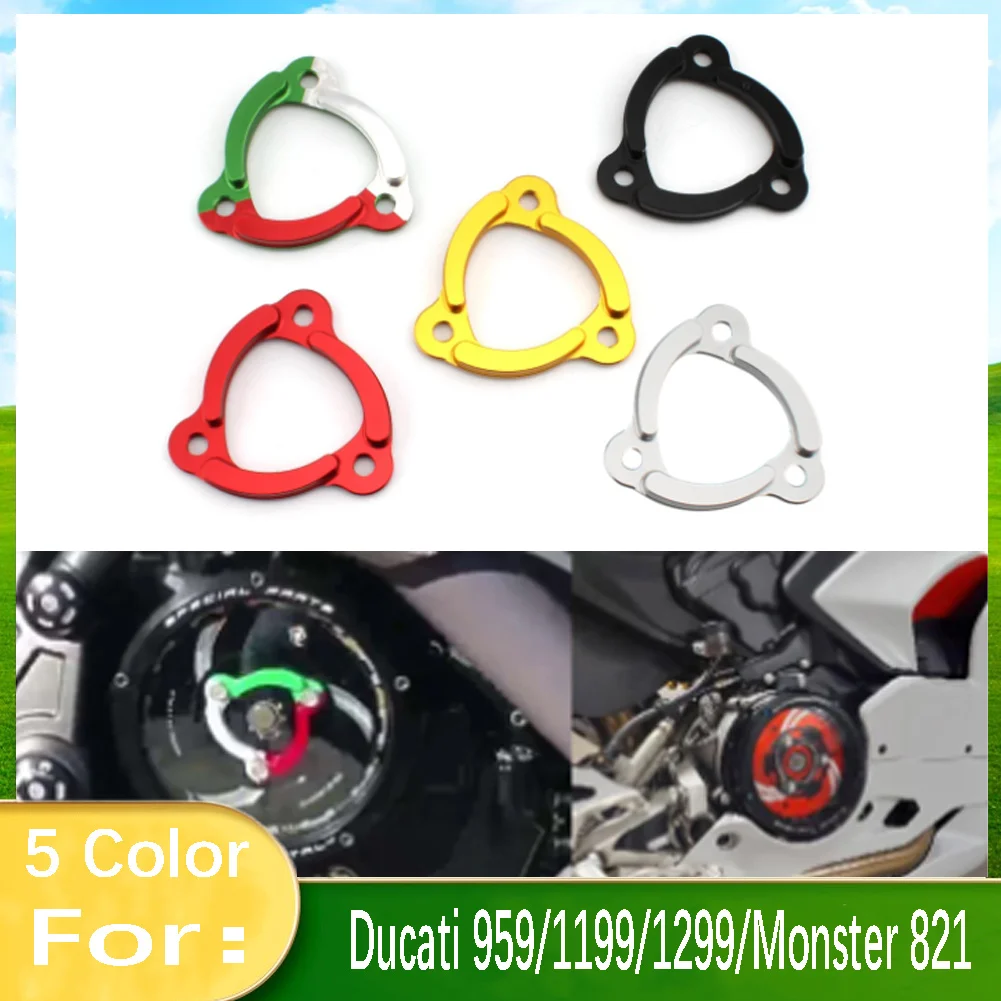

1Pcs CNC Motorcycle Racing Clear Clutch Cover & Spring Retainer For Ducati 959 1199 1299/Monster 821 /Scrambler 1100 / MTS1200