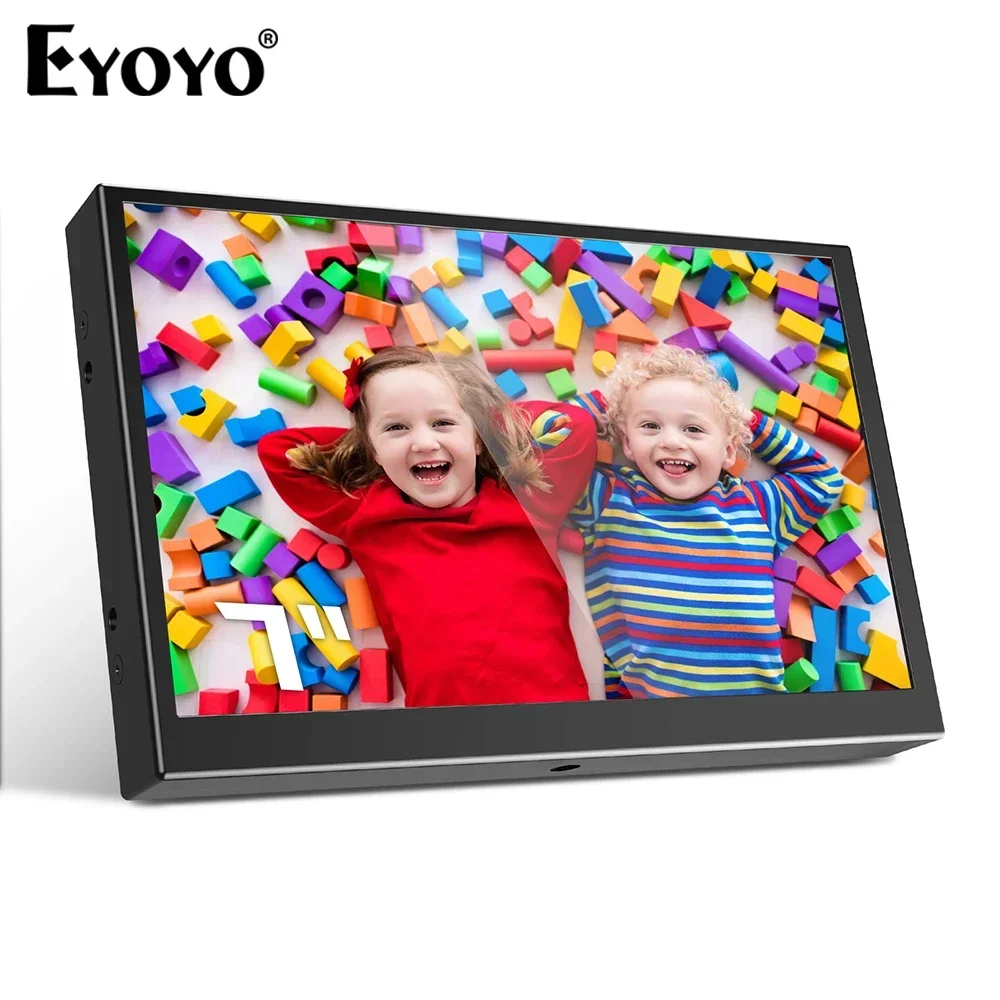 

Eyoyo S701H HD 1024x600 Resolution TFT LCD Screen 7 Inch Small Mini Monitor Car Rear View Display with HDMI/VGA/AV Video Input