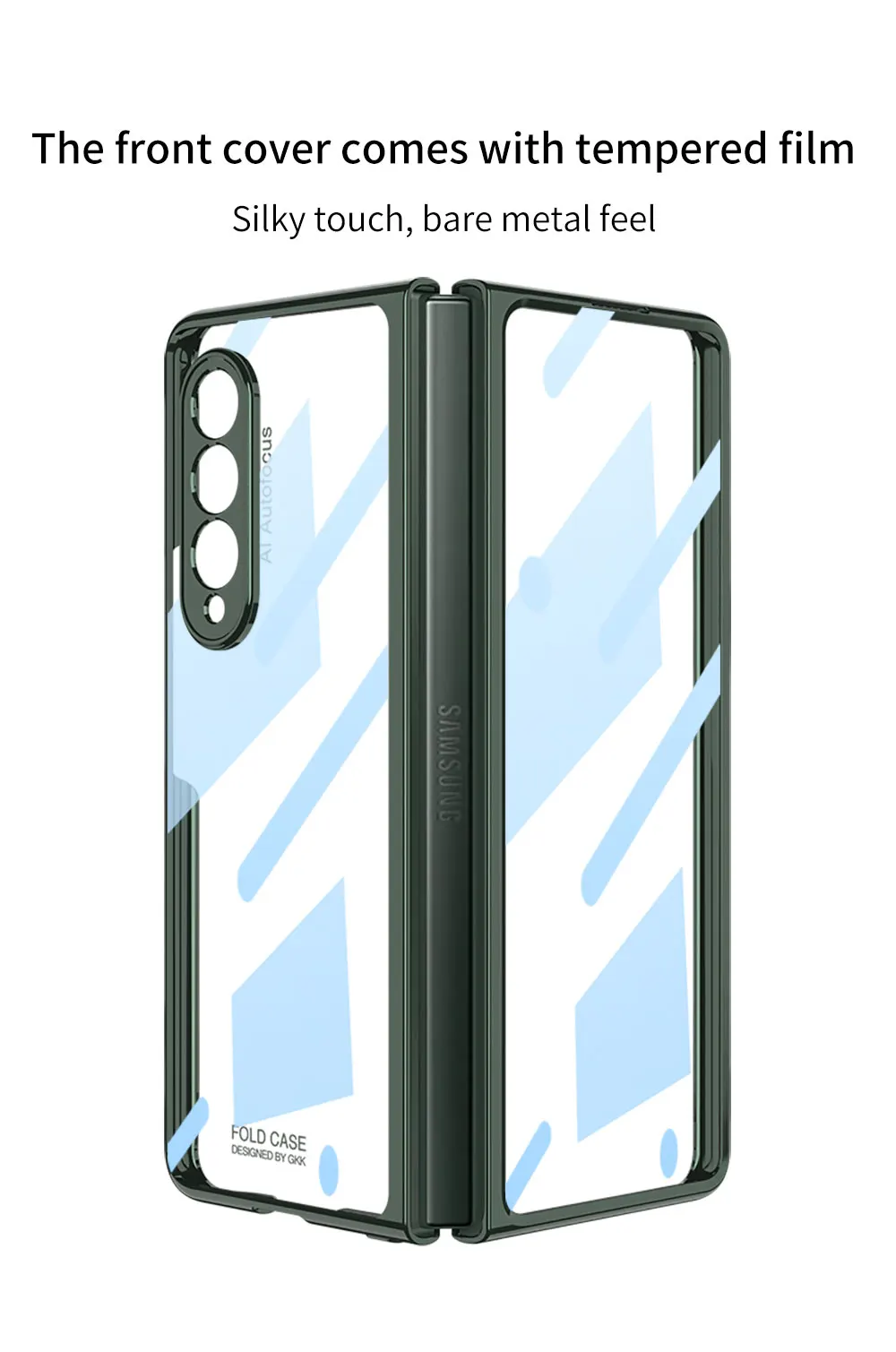 Luxury Plating Screen Glass Case For Samsung Galaxy Z Fold 3 Camera Protection H