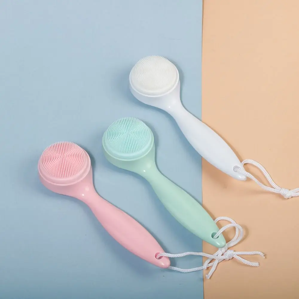 

Silicone Long Handle Cleansing Brush Manual Multifunctional Soft Hair Face Scrubber Brush Face Care Exfoliating Tools