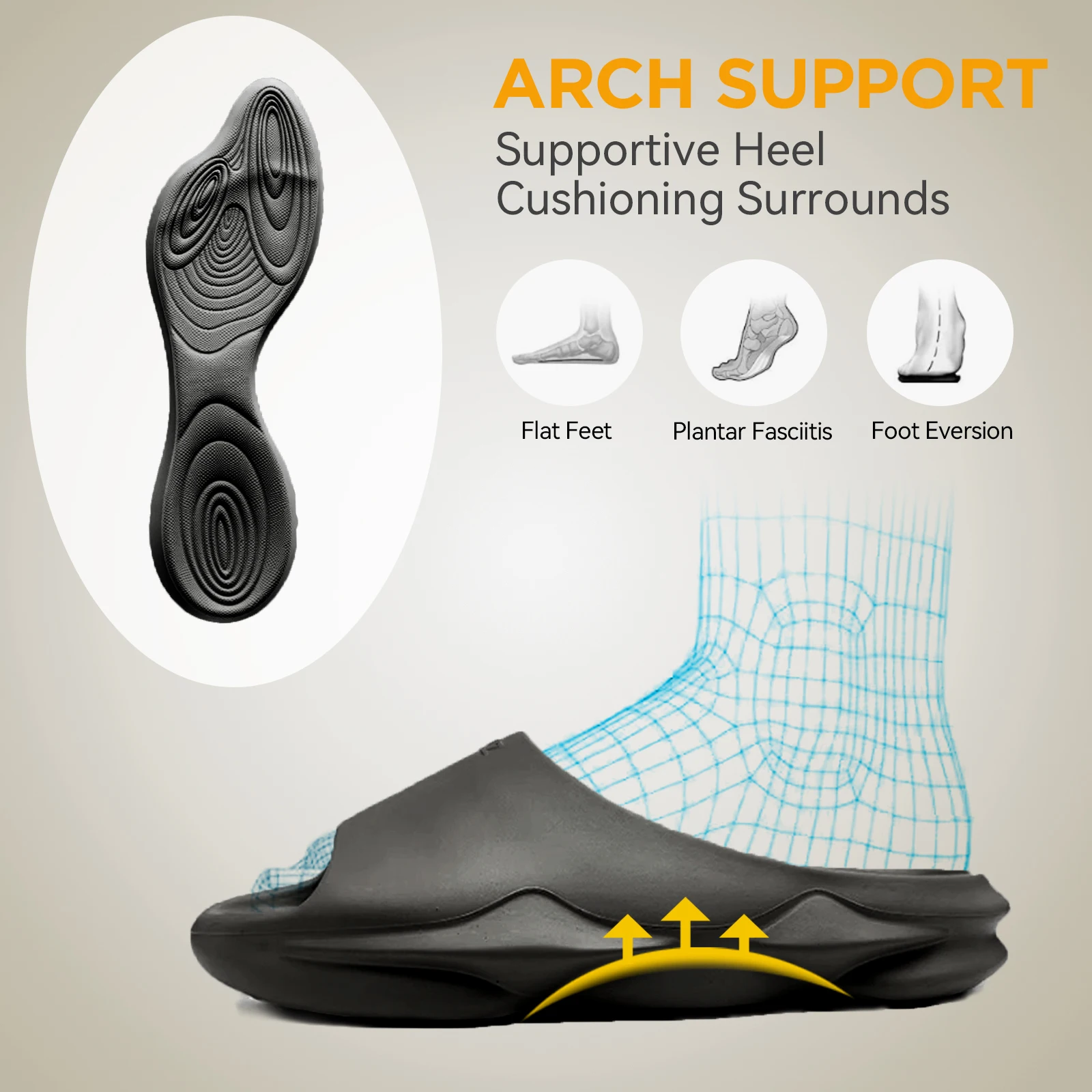 

Unisex Eva Rubber Slippers Men Slides Shoe Removable insole Comfortable Outdoor Beach Women Slipper