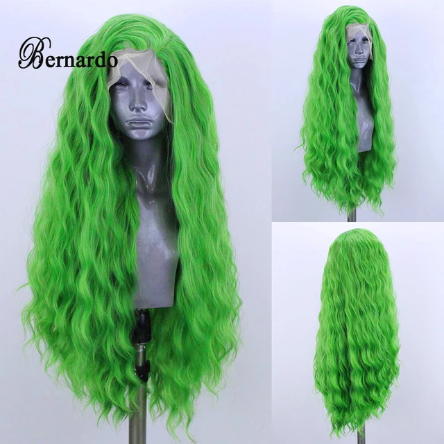 Bernardo Water Wave Synthetic Lace Front Wig Soft Hair Heat Resistant Fiber Lace Frontal Wigs Ginger