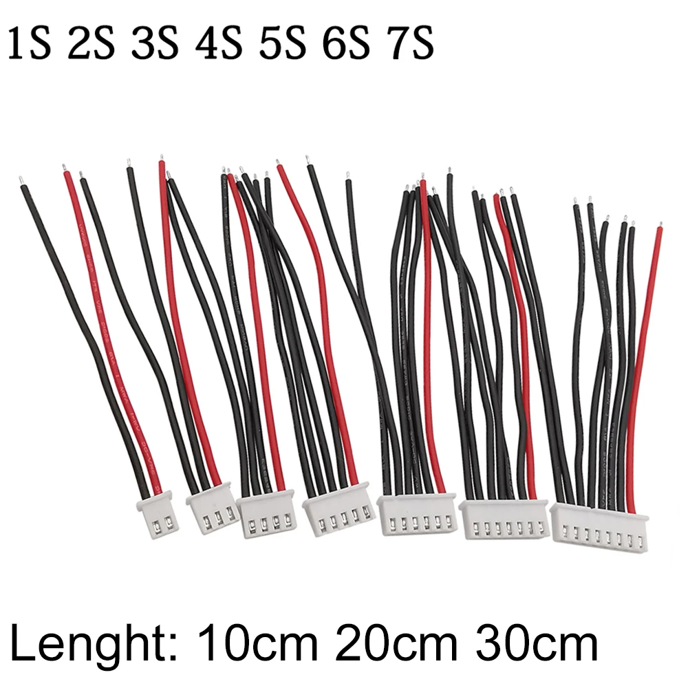 Lot de câbles équilibreur JST XH pour batteries LiPo RC 1S-3S 10-20cm
