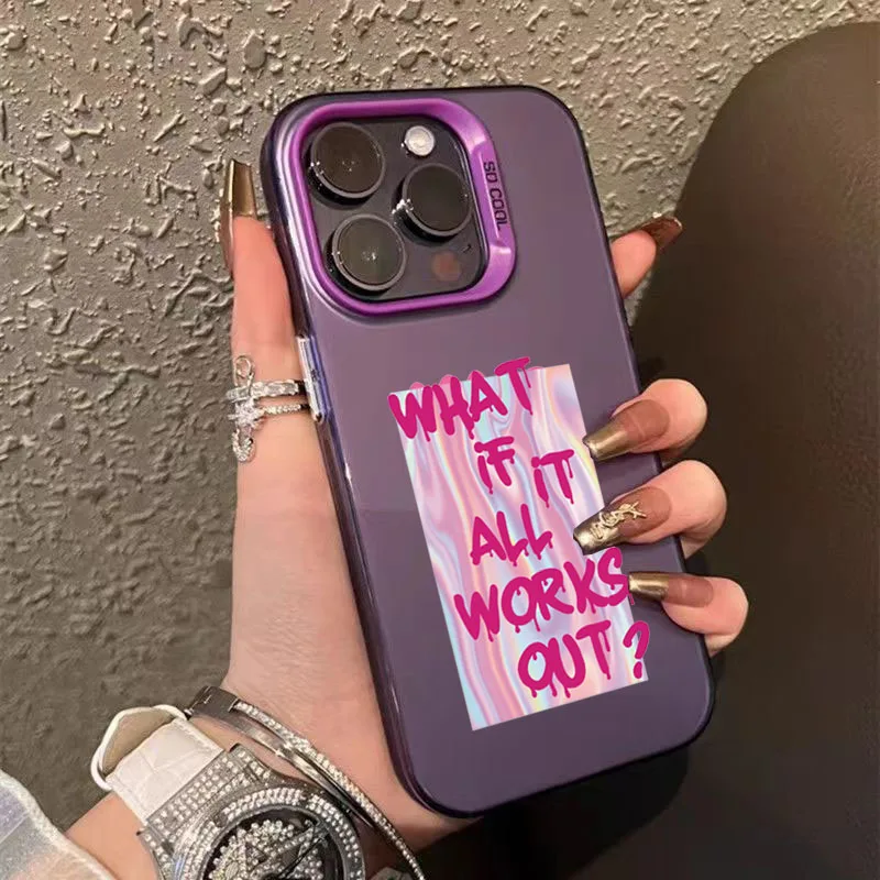 Colorful Maximalist More Amor Por Favor Design TPU Basic Phone Case Cover
