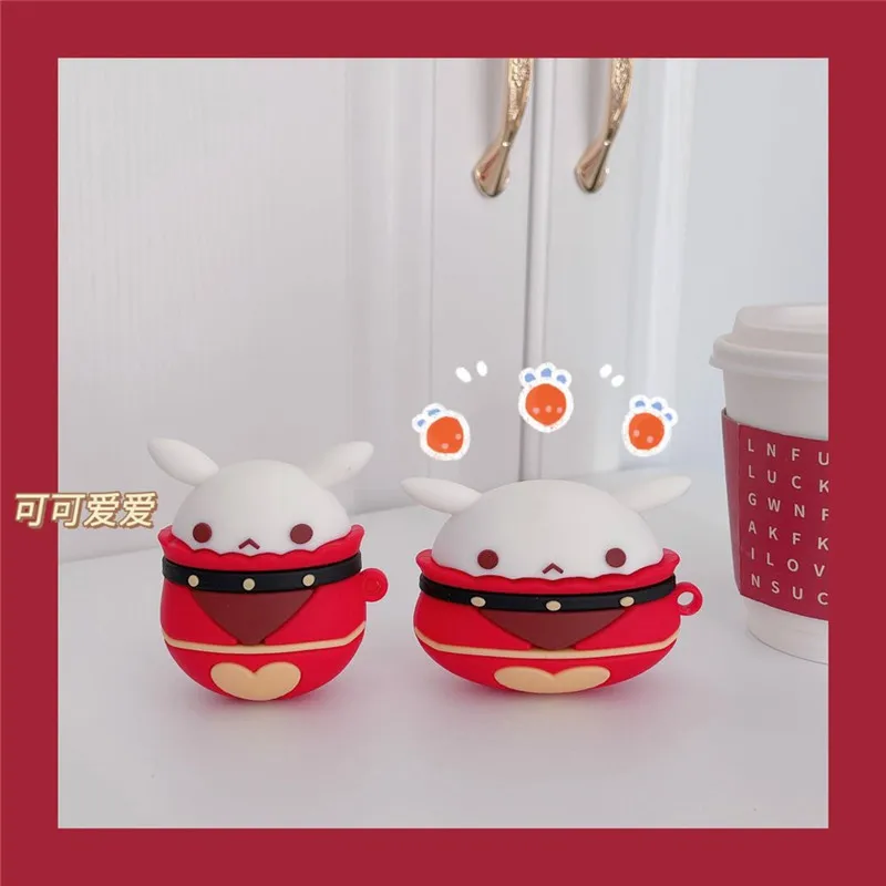 3D Earphone Cover Case for AirPods 1 2 Pro Dragon Shark Cartoon Headphone Cover for apple Air Pod Case Charging Box With Hook