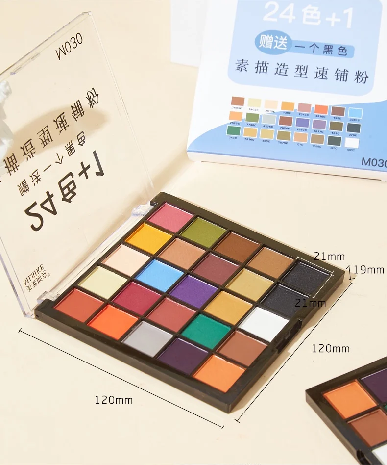 24 Colors Soft Artist Pastel Powder Naturally Water-soluble,Ideal for Charcoal Sketching, Drawing and Expressive Mark Making 2