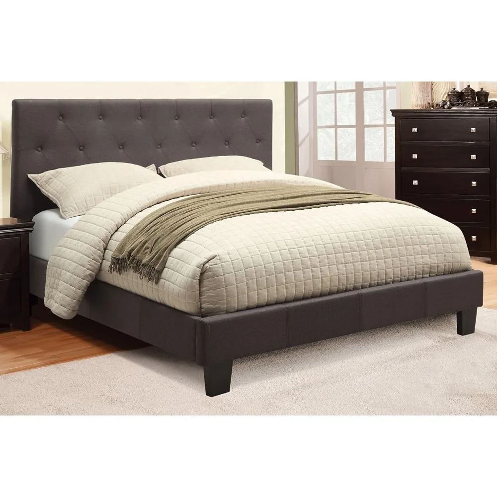 SHOP AT HOME Enders Platform Bed, California King, Gray bedroom furniture beds frame queen