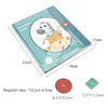 Wooden Puzzle Book Set for Children Magnetic Fraction Learning Kids Arithmetic Educational Toys Teaching Aids Math Montessori 6