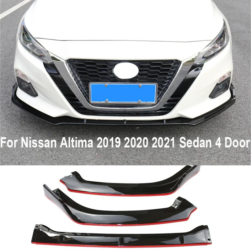 

Front lower Bumper chin Lip Spoiler Side Splitter Deflector Body Kit Guards For Nissan Altima 2019 2020 2021 Sedan 4 Door Car