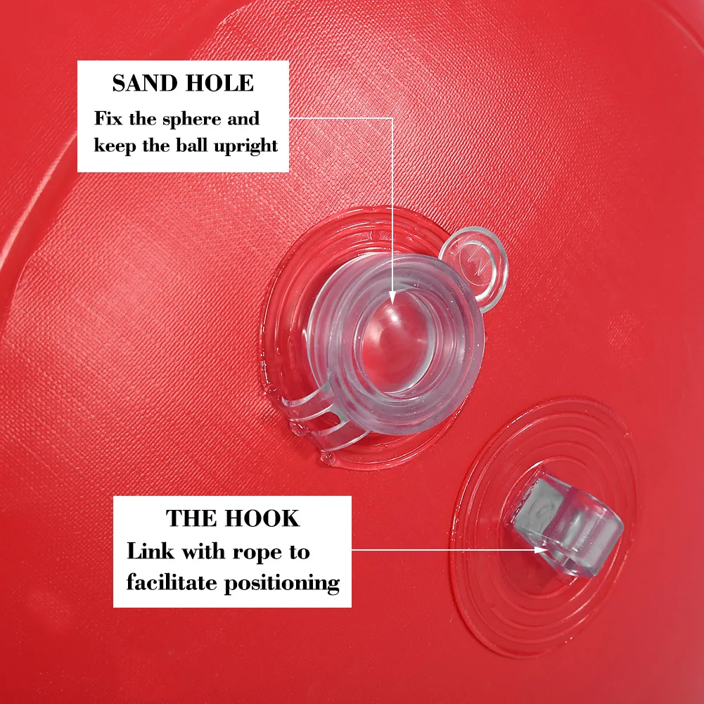 Inflatable Dive Buoy with Flag PVC Diving Surface Marker Inflatable Signal Floater Dive Bouy Ball with Flag
