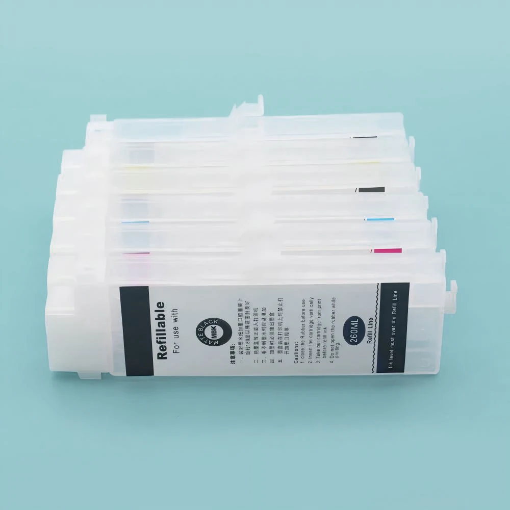 6 Colors 260ml PFI102 PFI-102 PFI 102 Refillable Ink Cartridge For Canon IPF500 IPF510 IPF600 IPF605 IPF610 IPF700 IPF710 - 5