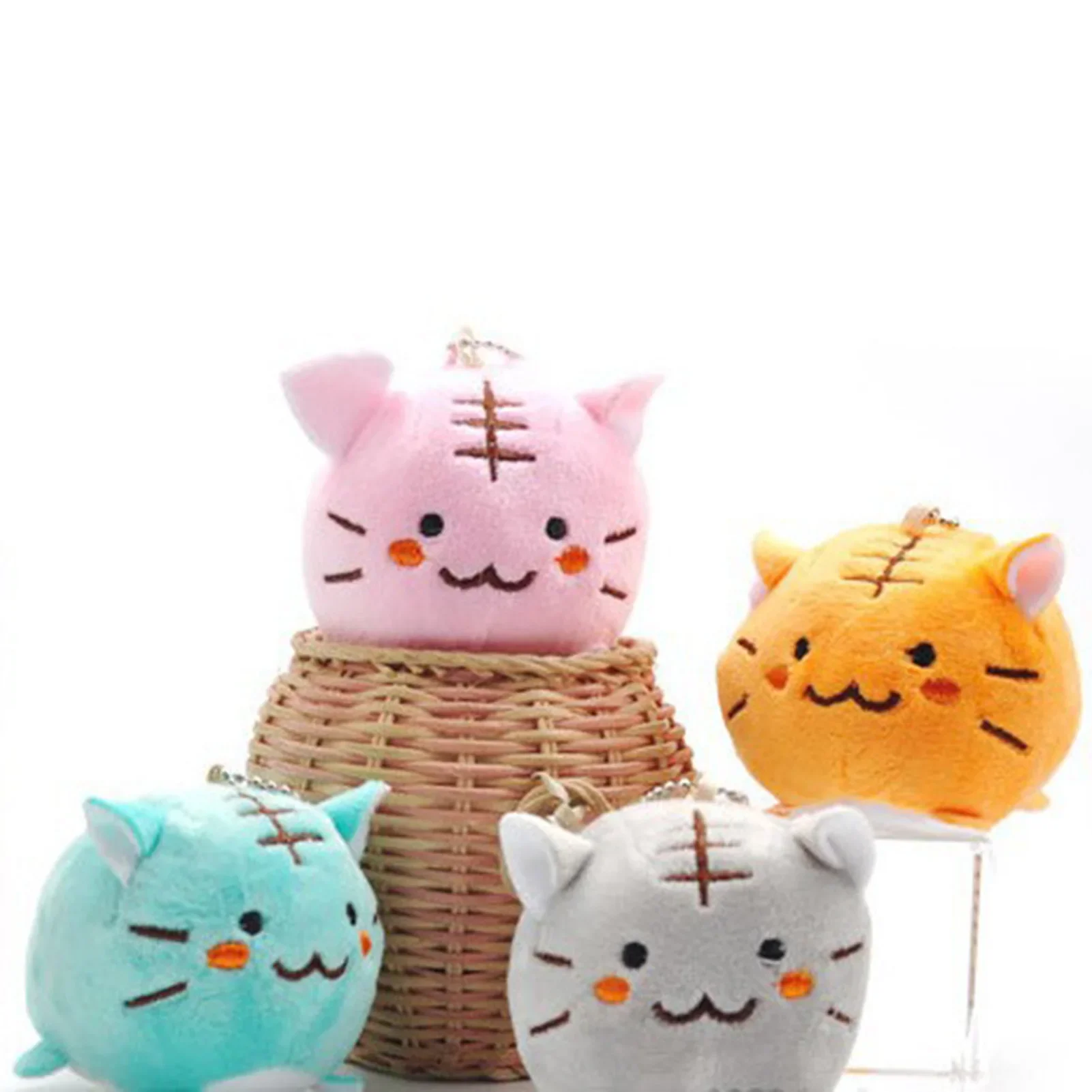 

2023 Hot 6CM Kawaii Cartoon Tiger Cats Stuffed TOYS Keychain Gift Plush TOY DOLL For Kid's Party Birthday Plush Toys For Girl