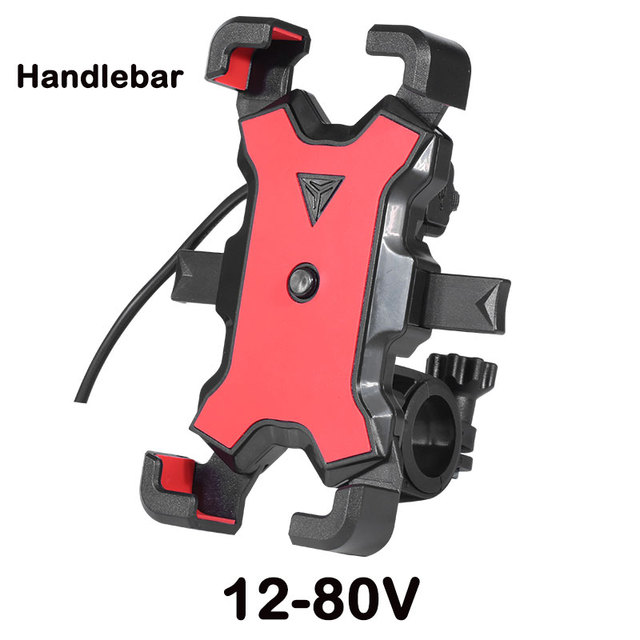 Mobile Phone Support Handlebar USB Charger Bracket GPS Bicycle Stand Bike Cellphone Holder For Smartphone Accessories