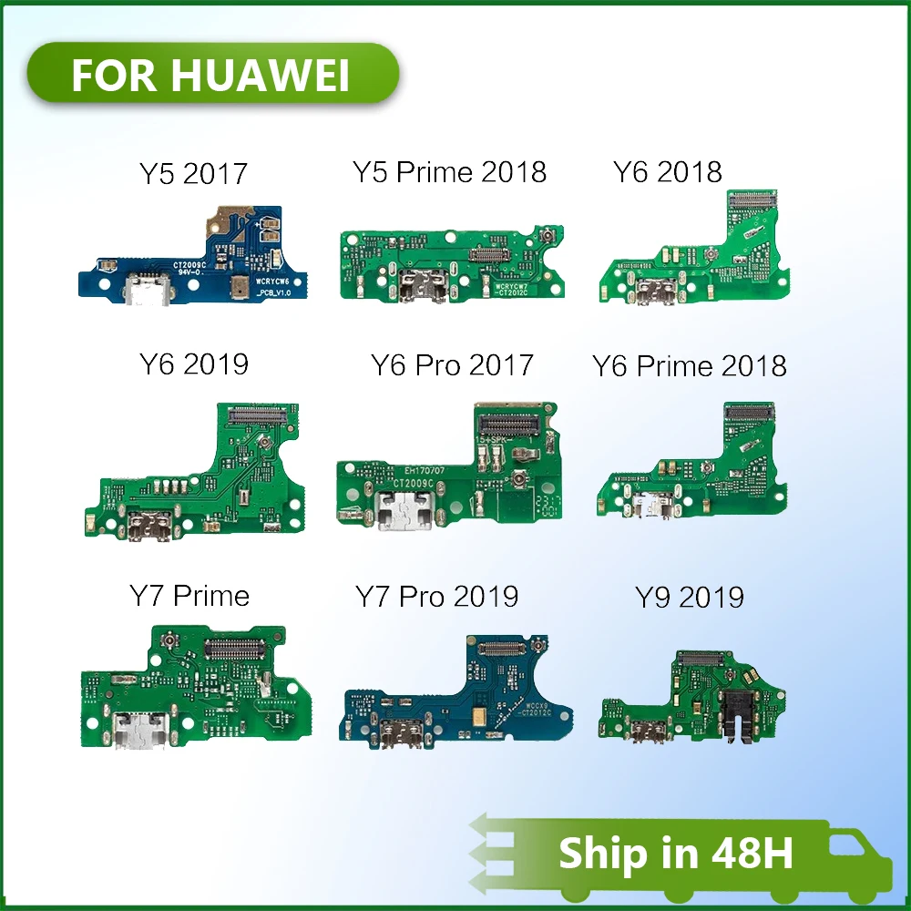 Usb conector de carregamento para huawei, 1 parte, conector, cabo flexível, para y5, y6, y7, y9, prime, 2017, 2018, 2019