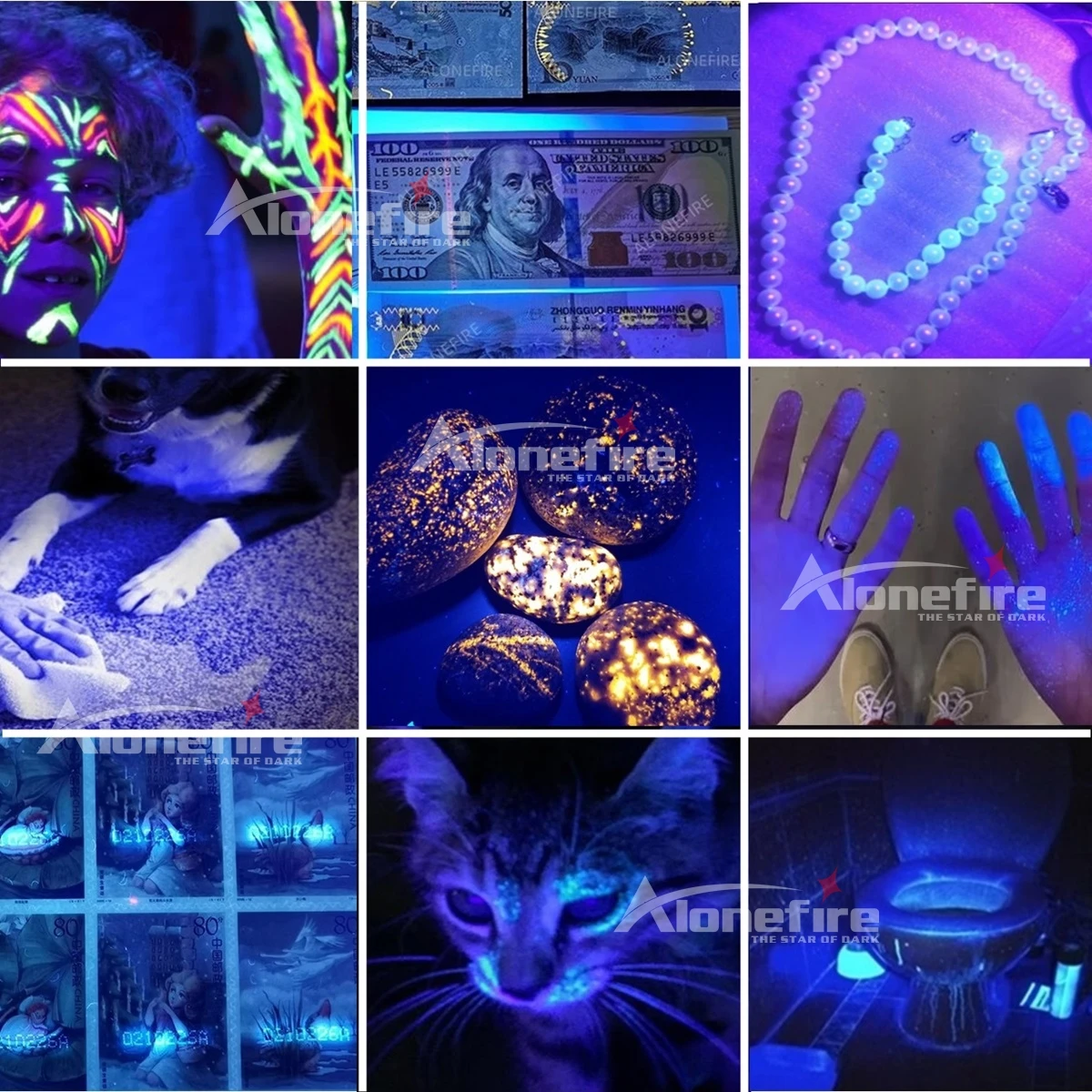 Torcia UV Luce Nera 365nm - 36 LED Ricaricabile, Per Rilevare Macchie, Insetti E Minerali - Foto 11