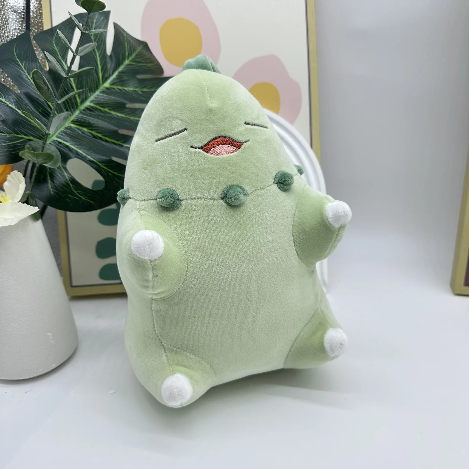 Pokemon Anime Stuffed Sleep Series Chikorita Slowpoke Cubone Figures  Animals Plush Toy Pocket Monster Game Pillow Doll Gifts 5