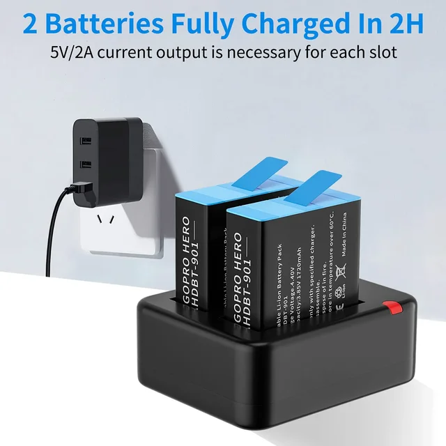 Go Pro Hero 13 Accessories Dual Battery Charger For GoPro Hero
