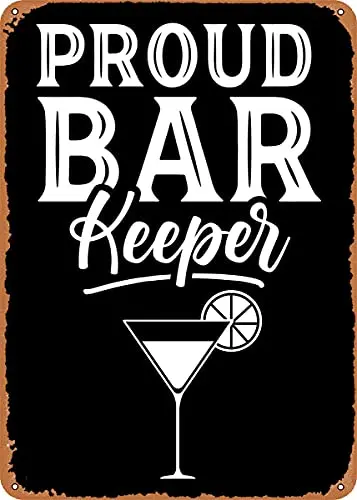 

Proud Barkeeper Vintage Look Metal Sign Patent Art Prints Retro Gift 8x12 Inch