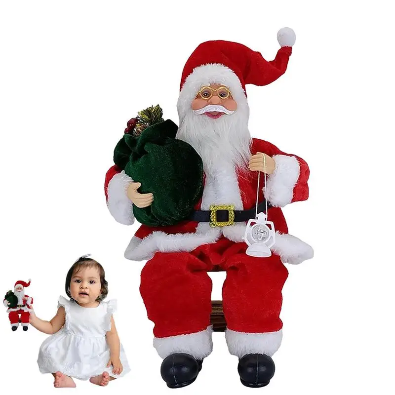 

Christmas Ornaments Santa Claus Figure 13.8 Inch Christmas Santa Claus Plush Doll Decor Seasonal Party Supplies Christmas Scene