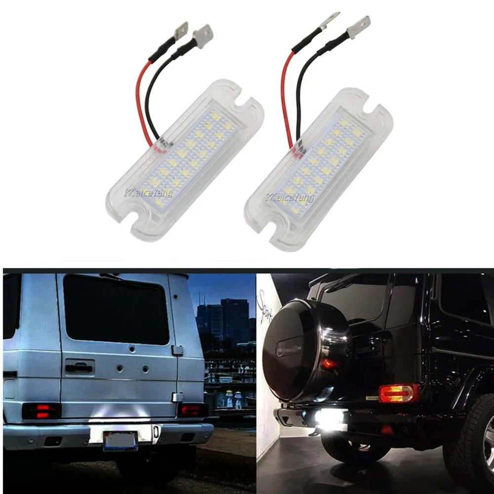 

2pcs Error Free Canbus LED License Plate Lamp For Mercedes Benz G-Class W463 G500 G550 G55 G63 G65 AMG Number Light A4638200356