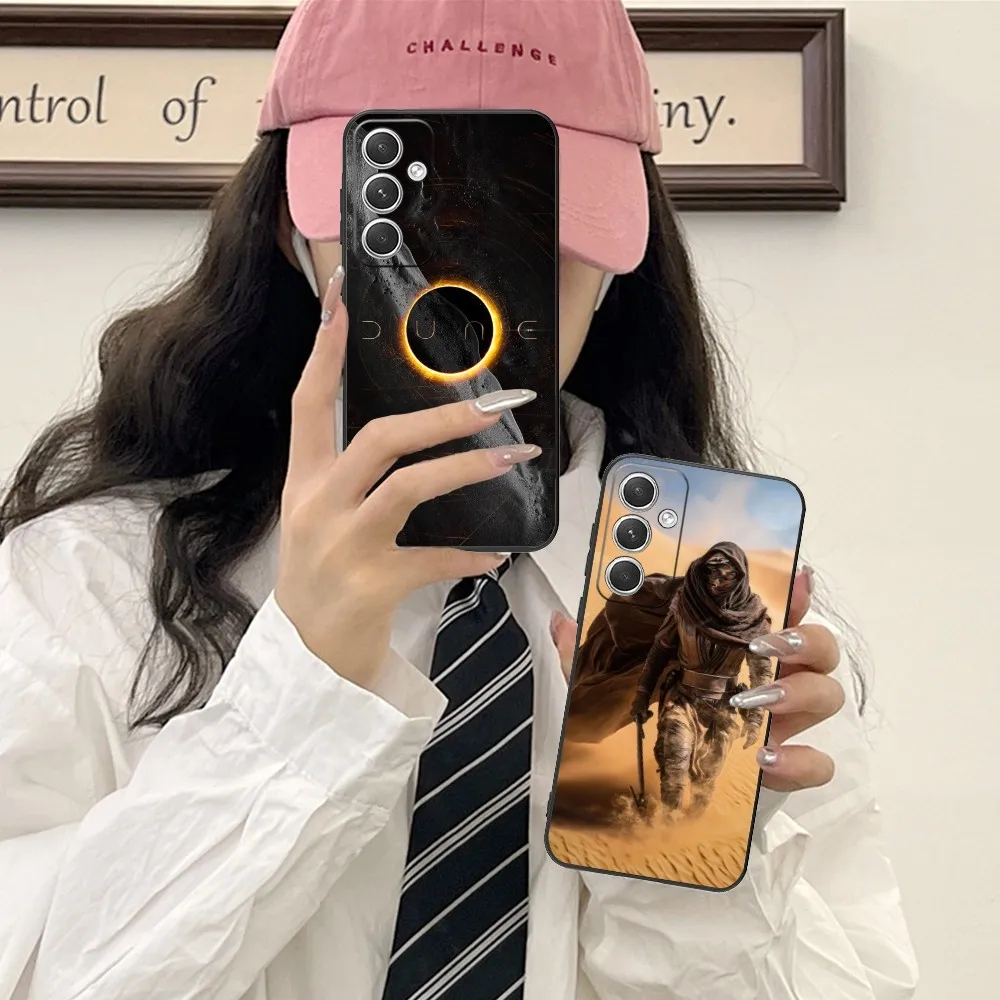 Luxury D-Dune Mobile Cell Phone Case For Samsung Galaxy S24 S23 S22 S21 S20 S10 S9 Plus Fe Ultra Lite Black Phone Cover Funda