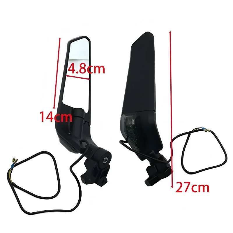 CFMOTO 675SR-R 개조형 고정익 사이드미러 (방향지시등 포함) 전체 알루미늄 고정익 특수 오토바이 액세서리