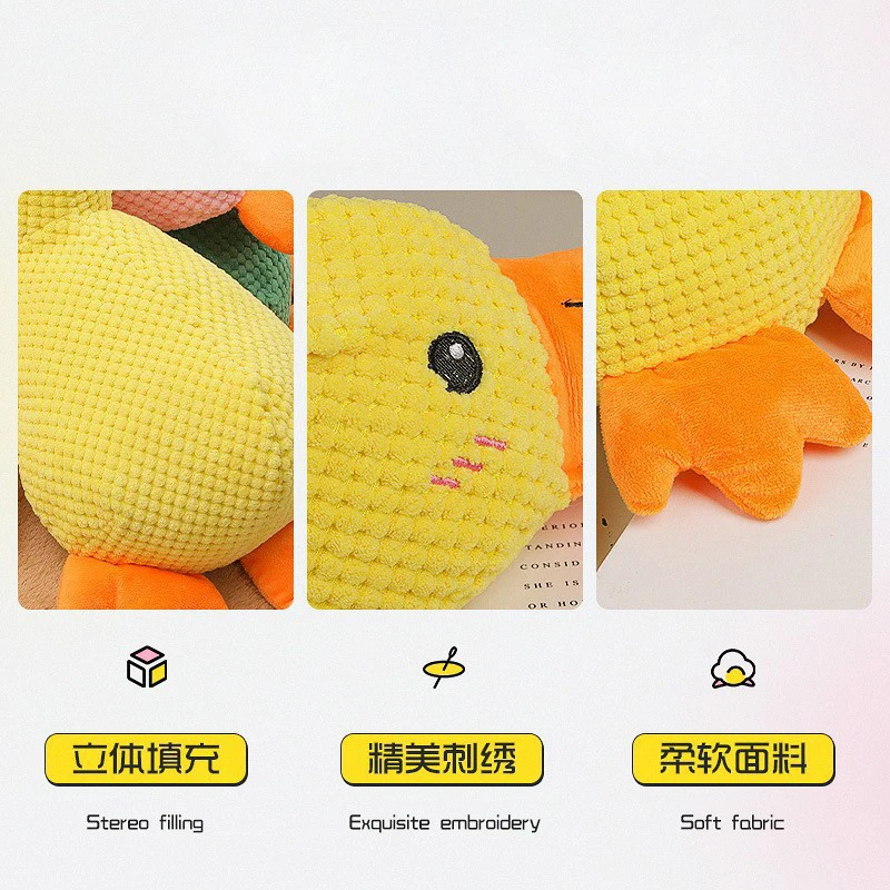Duck Shape Dog Toy Quacking Plush Pet Toy For Small Large Dog Durable Puppy Molar Chew Toy Fun Interactive Plaything Dog Supplie 3