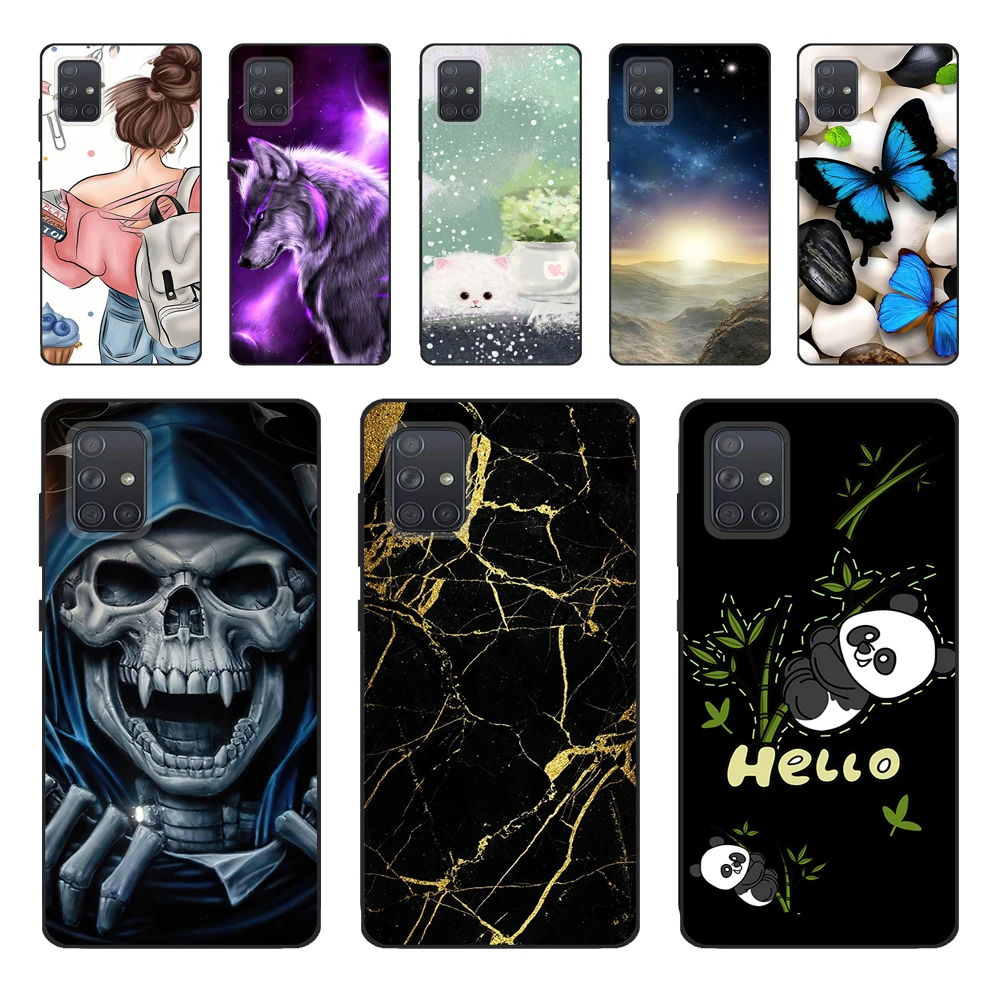For Samsung A51 Case Galaxy A71 Case Silicone Tpu Soft Phone Case For Samsung A71 A51 A515F A717F A 51 A71 Cover Funda Coque Bag