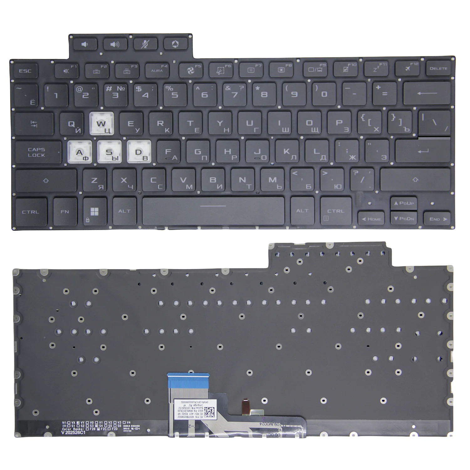 Teclado Backlight da Asus Laptop Fx516 Fx516p Fx516pr Fx516pm Fa516 100 Novo - Imagem 3