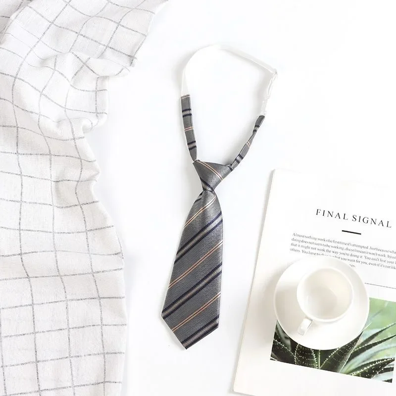 6 Pairs Children's Tie Boys and Girls Short Instagram Stripes Free Kindergarten Performance British Style