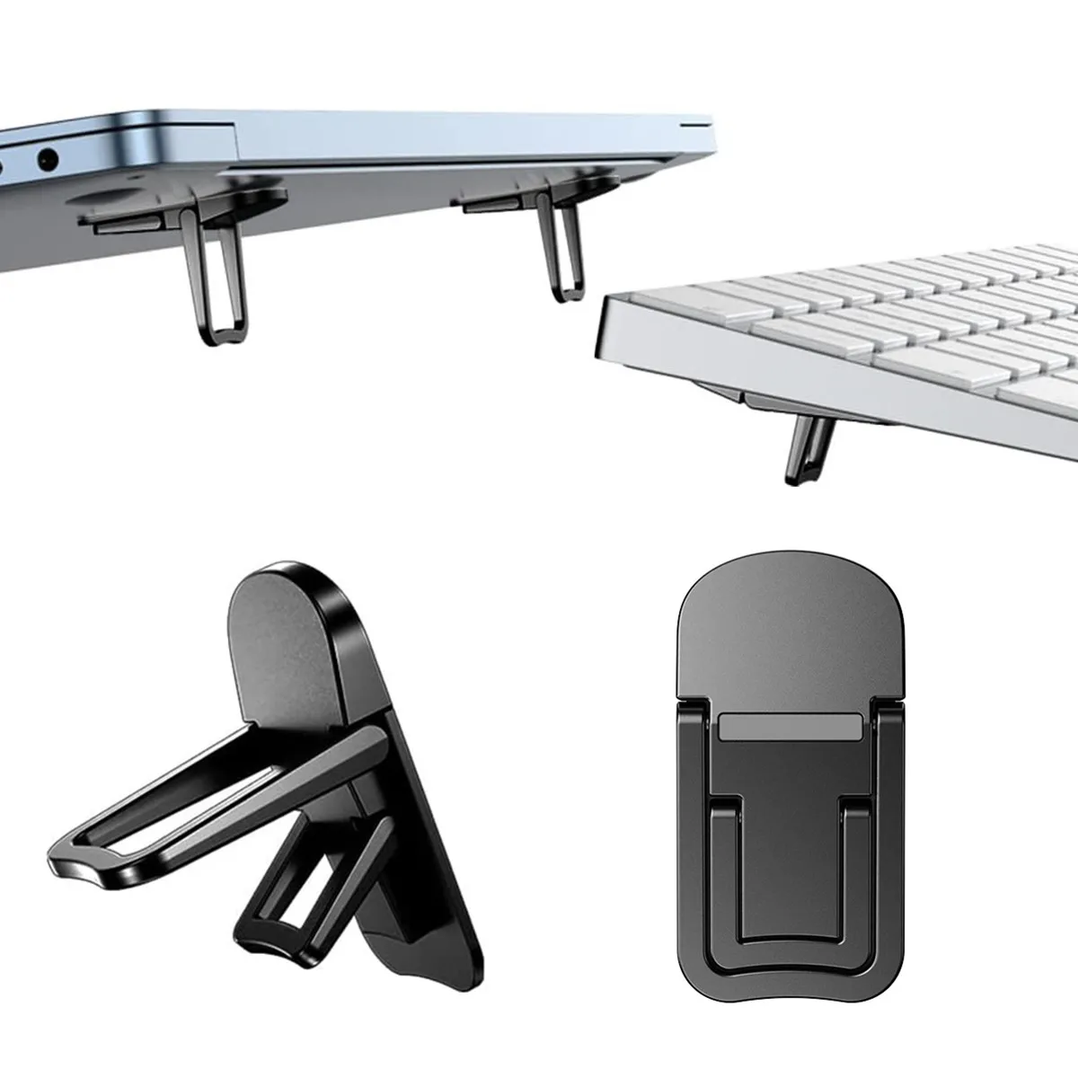 Suporte Portátil para Laptop Invisível Liga de Zinco Mini Laptop Cooling Pad Riser de Teclado de Computador Dobrável 1017 em Notebook Pcs