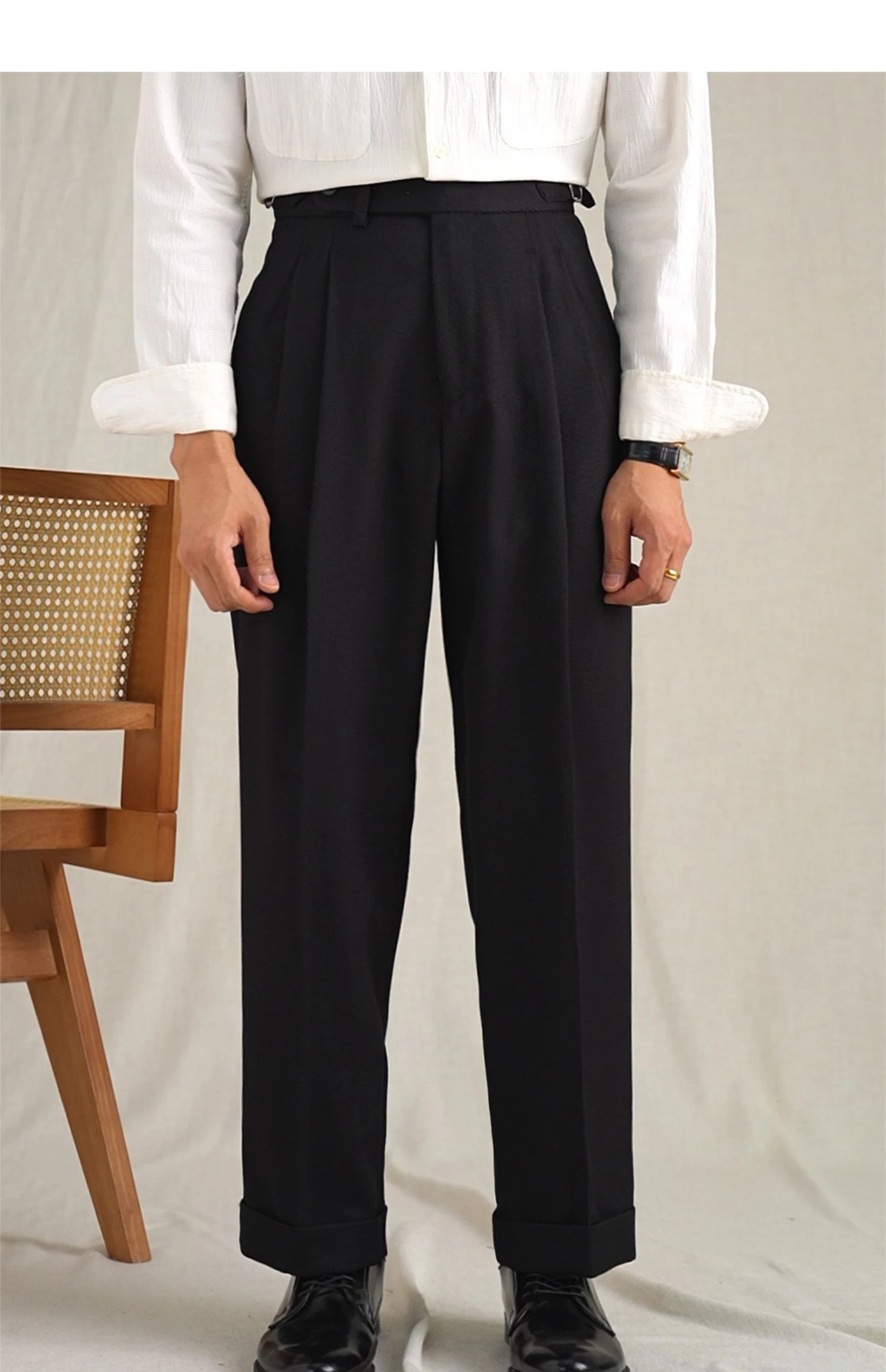 British Style Suit Pant Men Formal Wear Men Dress Pant High Quality Men Dress Pant Business Office Trouser Men Solid Color Pants 5