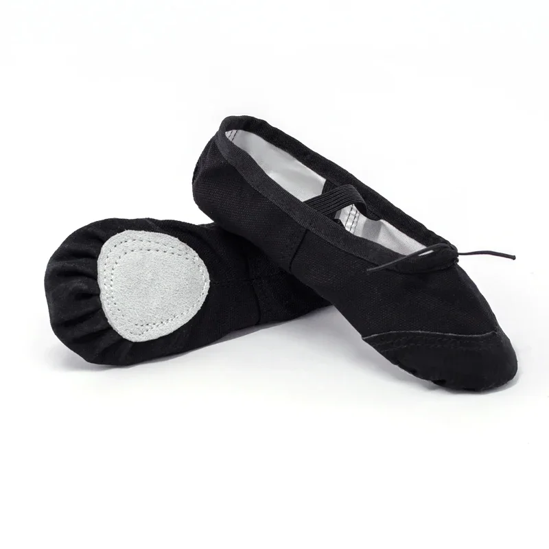 flat canvas head black white soft Zapatos De Punta De balleriny BD ballet belly gym yoga dance shoes children woman 6