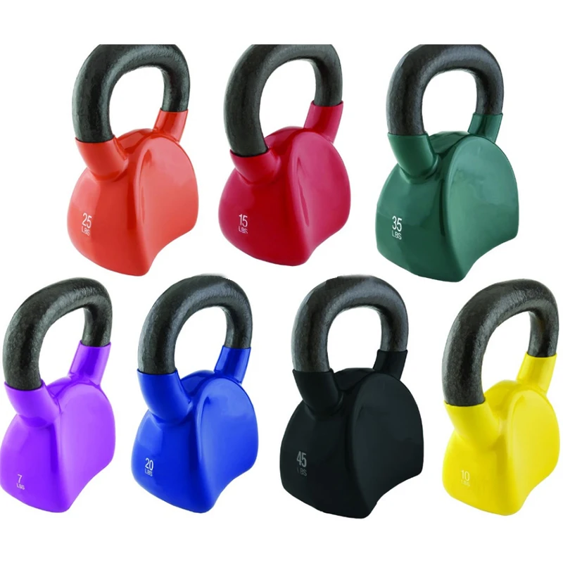 Vendita Calda Di Plastica Dip Kettlebell Uso Domestico Attrezzature Per Il Fitness Kg Kettle Bell Set Per Le Donne