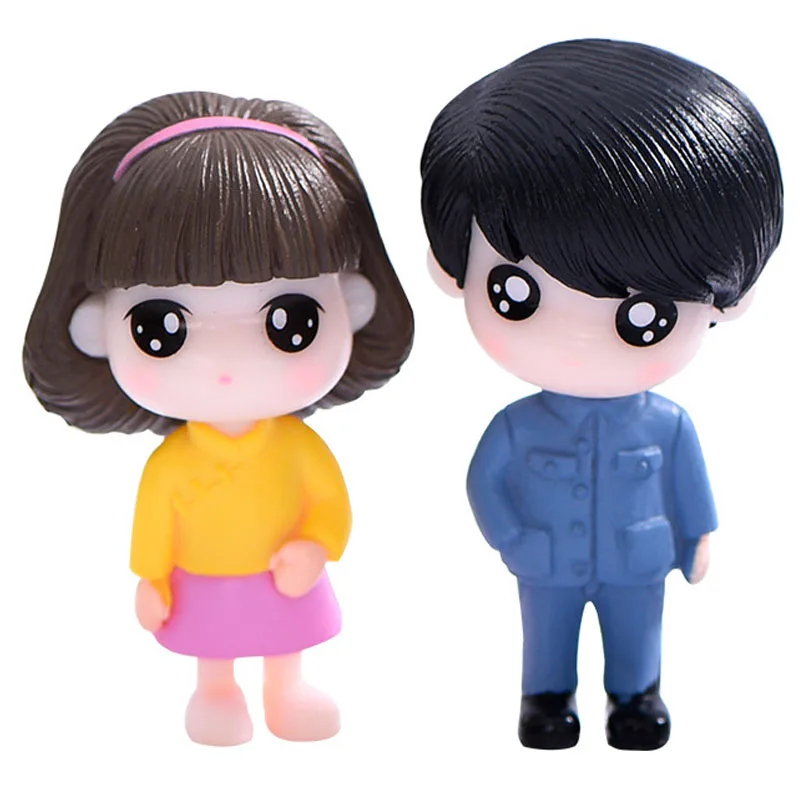 

10PCS Lover Figures Couple Miniature Desktop Home Decor People Boy Girl Model Fairy Garden Figurines Valentine's Day Gift