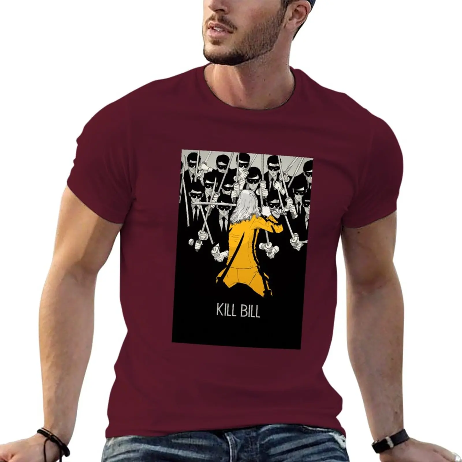

New Kill Bill Minimalist Print Classic T-Shirt man clothes boys white t shirts kawaii clothes Men's t-shirt