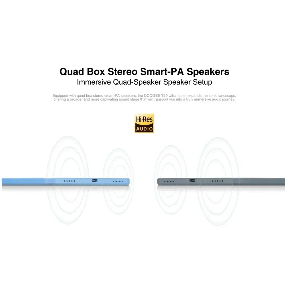 DOOGEE T20 Ultra Tablet PC 12Inch 2K Display Octa Core 12GB+256GB 10800mAh 16MP Camera Android 13 Tablet Quad Box Stereo Speaker