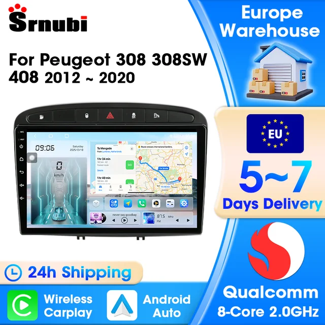 Android Auto Carplay pour Peugeot 308 308SW 2007-2015 408 2012-2020 autoradio multimédia automobile système Intelligent unité principale 1