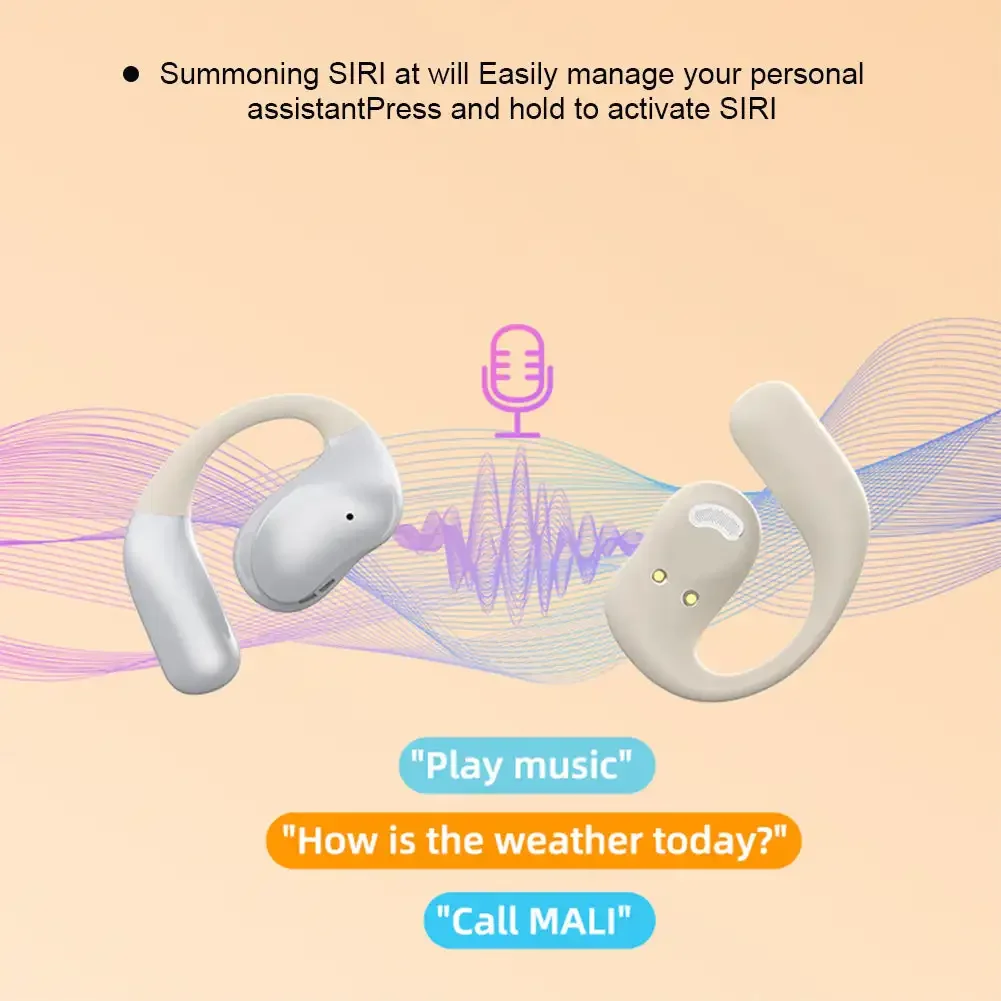 AI Intelligent Translation Bluetooth Headset OWS Hanging Earphones Wireless Stereo Sports Gaming High Accuracy Headphones