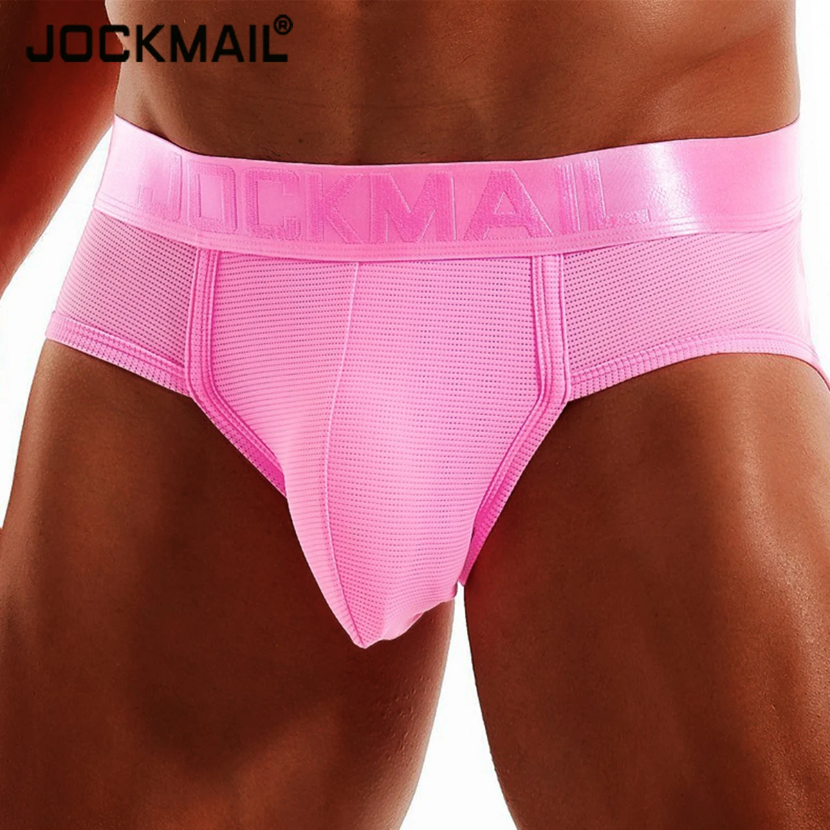 

JOCKMAIL Sexy Mens Underwear Briefs Cuecas Calzoncillos Slip Gay Tanga Bikini Male Jockstrap Penis Pouch Mesh Breathable Panties