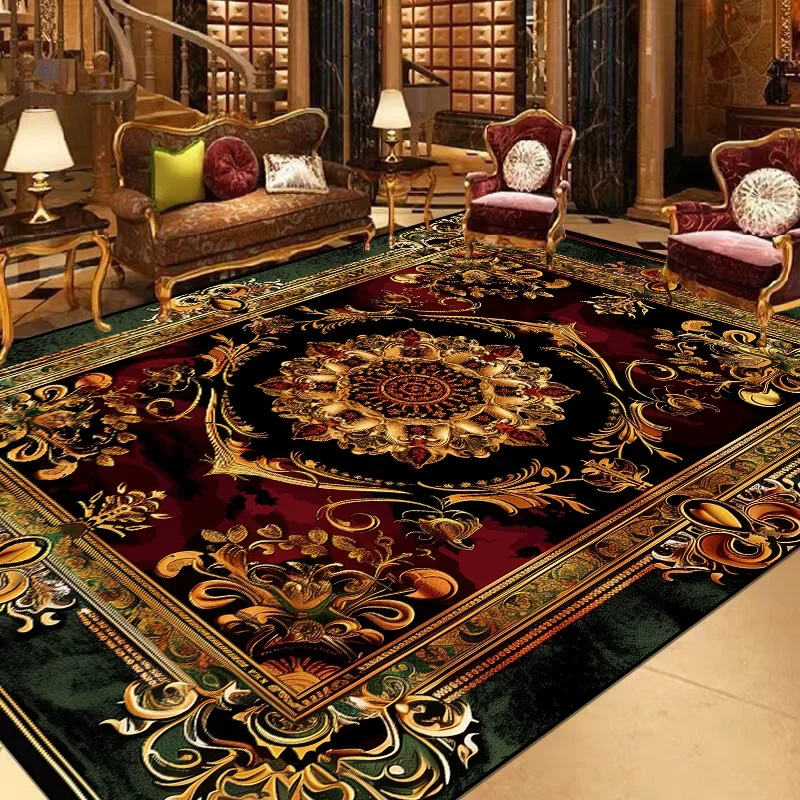 European Large Size Carpet Living Room Decoration Luxury Floor Mats Non-slip Bedroom Rugs Washable Lounge Computer Chair Mat floor mat decorative carpet non slip carpet