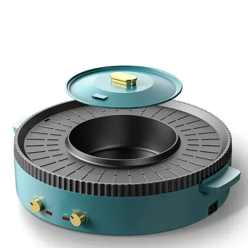 Electric Grill Hotpot. Non-Stick. Barbecue. Toaster Oven. 2 In 1. 2 Flavor Hot Pot. Multi Cooker. 2
