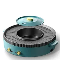 Electric Grill Hotpot. Non-Stick. Barbecue. Toaster Oven. 2 In 1. 2 Flavor Hot Pot. Multi Cooker. 2