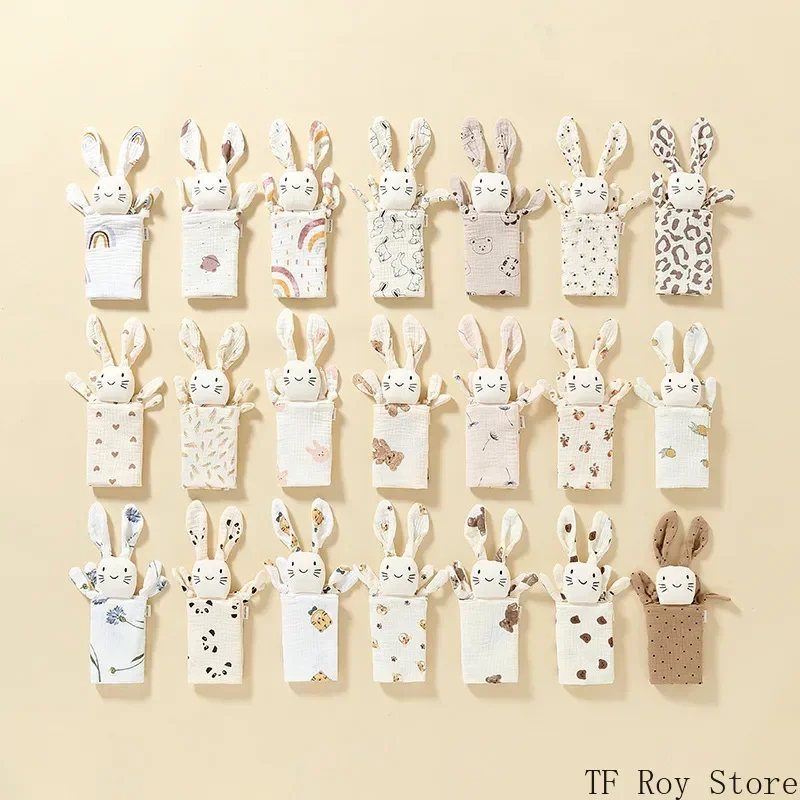 Cartoon Printing Baby Soothing Towel Blanket Cotton Gauze Baby Infant Sleeping Doll Saliva Towel Toddler Toys Babies Items 3