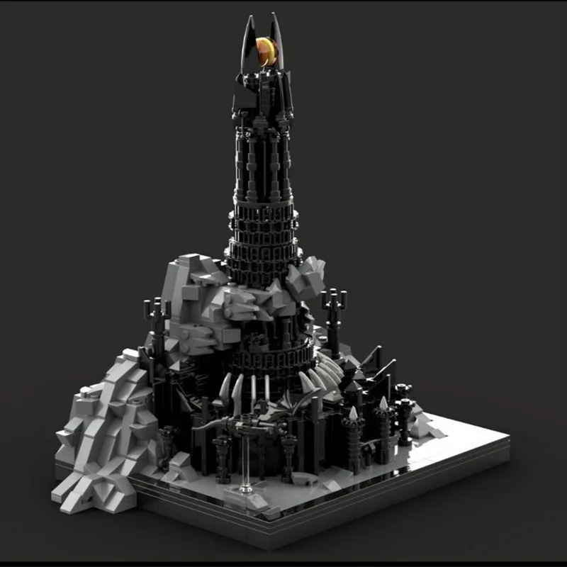 Idea 1084Pcs Midi Scale Barad Dur Moc Building Blocks Assemblato Famosa Torre Architettura Giocattolo Mattone Regalo Di Compleanno Per Bambini