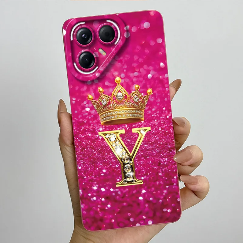 Luxury Crown Letter Silicone Soft Phone Case - Shockproof Back Cover