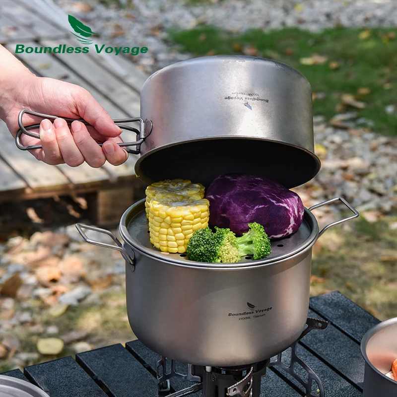 taki オーダー品4セット【UVカット1/2フル】 Titanium Camping Cookware Set | Titanium Camping Pot Pan Set